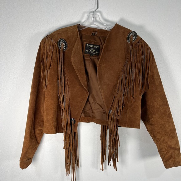 Lawless by Ardney Jackets & Blazers - Vintage Lawless by Leather Suede Brown Fringe Western Jacket Size M Southwest